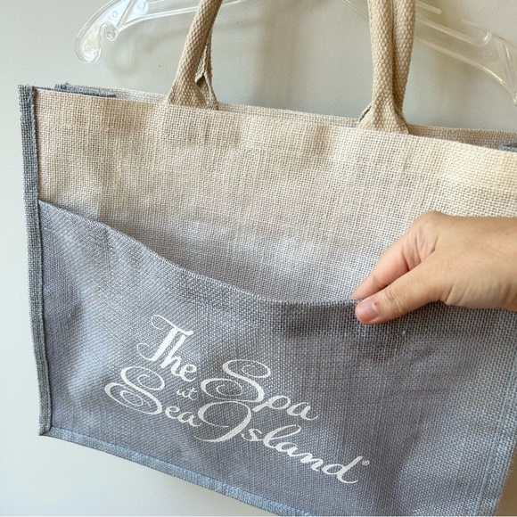 Woven jute tote bag from The Spa at Sea Island Cloister - Picture 3 of 5